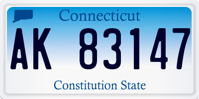 CT license plate AK83147