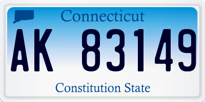 CT license plate AK83149