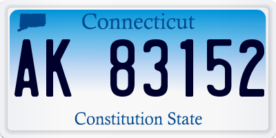 CT license plate AK83152