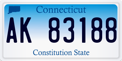 CT license plate AK83188