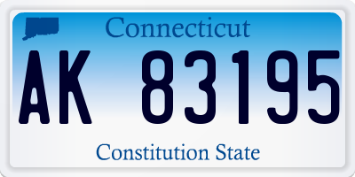 CT license plate AK83195