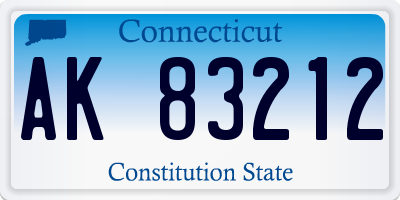 CT license plate AK83212