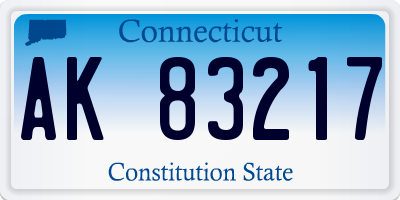 CT license plate AK83217