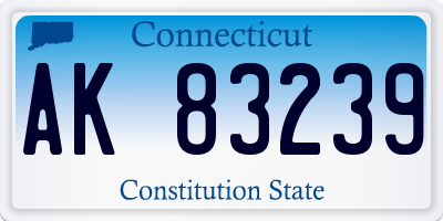 CT license plate AK83239