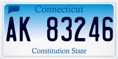 CT license plate AK83246