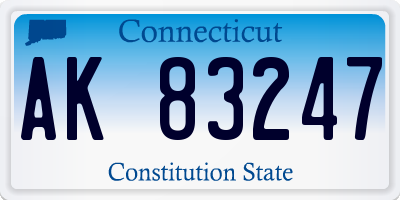 CT license plate AK83247