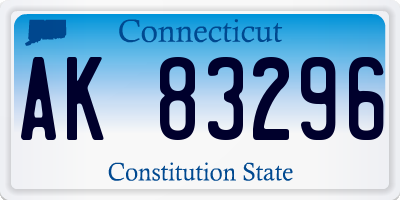 CT license plate AK83296