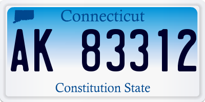 CT license plate AK83312