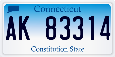 CT license plate AK83314