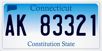 CT license plate AK83321