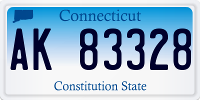CT license plate AK83328