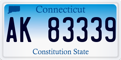 CT license plate AK83339