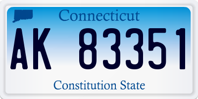 CT license plate AK83351