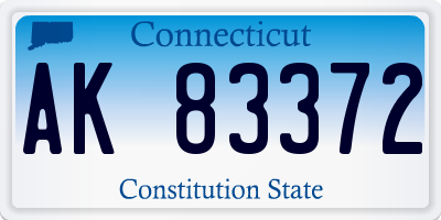 CT license plate AK83372