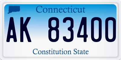 CT license plate AK83400