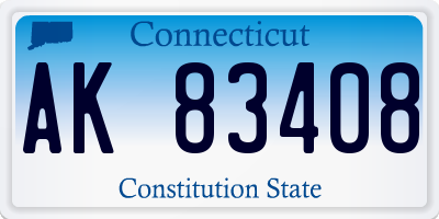 CT license plate AK83408