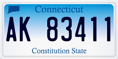 CT license plate AK83411