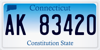 CT license plate AK83420
