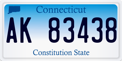 CT license plate AK83438