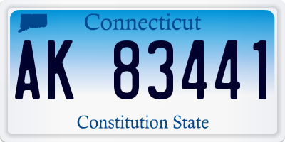 CT license plate AK83441