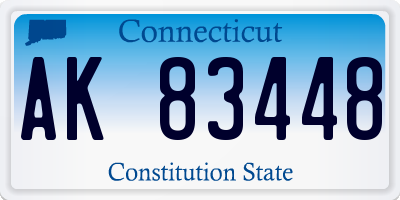 CT license plate AK83448