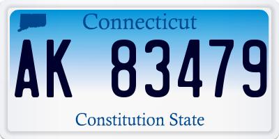CT license plate AK83479
