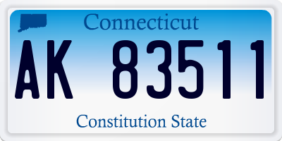 CT license plate AK83511