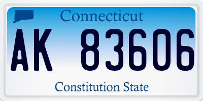 CT license plate AK83606