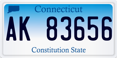 CT license plate AK83656