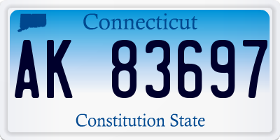 CT license plate AK83697