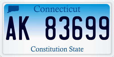 CT license plate AK83699