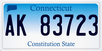 CT license plate AK83723