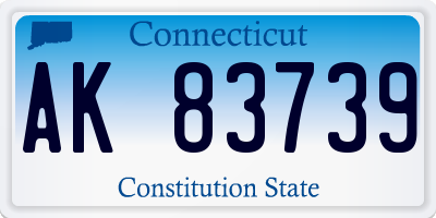 CT license plate AK83739