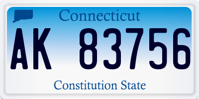 CT license plate AK83756