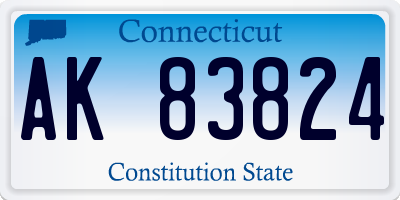 CT license plate AK83824