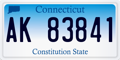 CT license plate AK83841