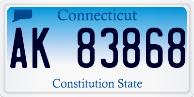 CT license plate AK83868