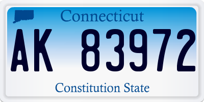 CT license plate AK83972