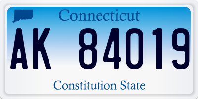 CT license plate AK84019