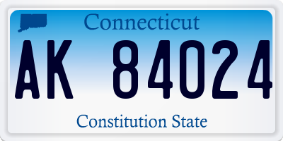 CT license plate AK84024