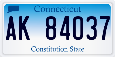 CT license plate AK84037
