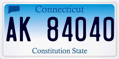 CT license plate AK84040