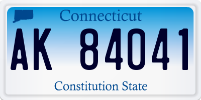 CT license plate AK84041