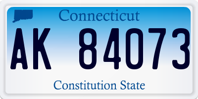 CT license plate AK84073