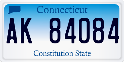 CT license plate AK84084