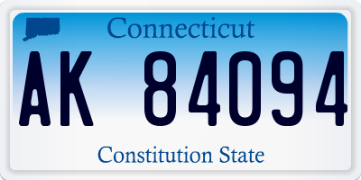 CT license plate AK84094