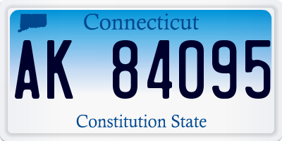 CT license plate AK84095