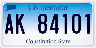 CT license plate AK84101