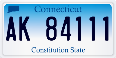 CT license plate AK84111