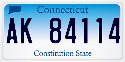 CT license plate AK84114